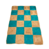 Hand-Woven Multi-Tone Capri Blue Jute Carpet ( ICJHM61) (1)