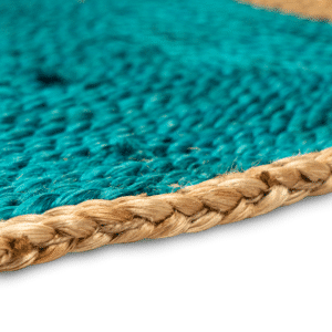 Hand-Woven Multi-Tone Capri Blue Jute Carpet ( ICJHM61) (3)