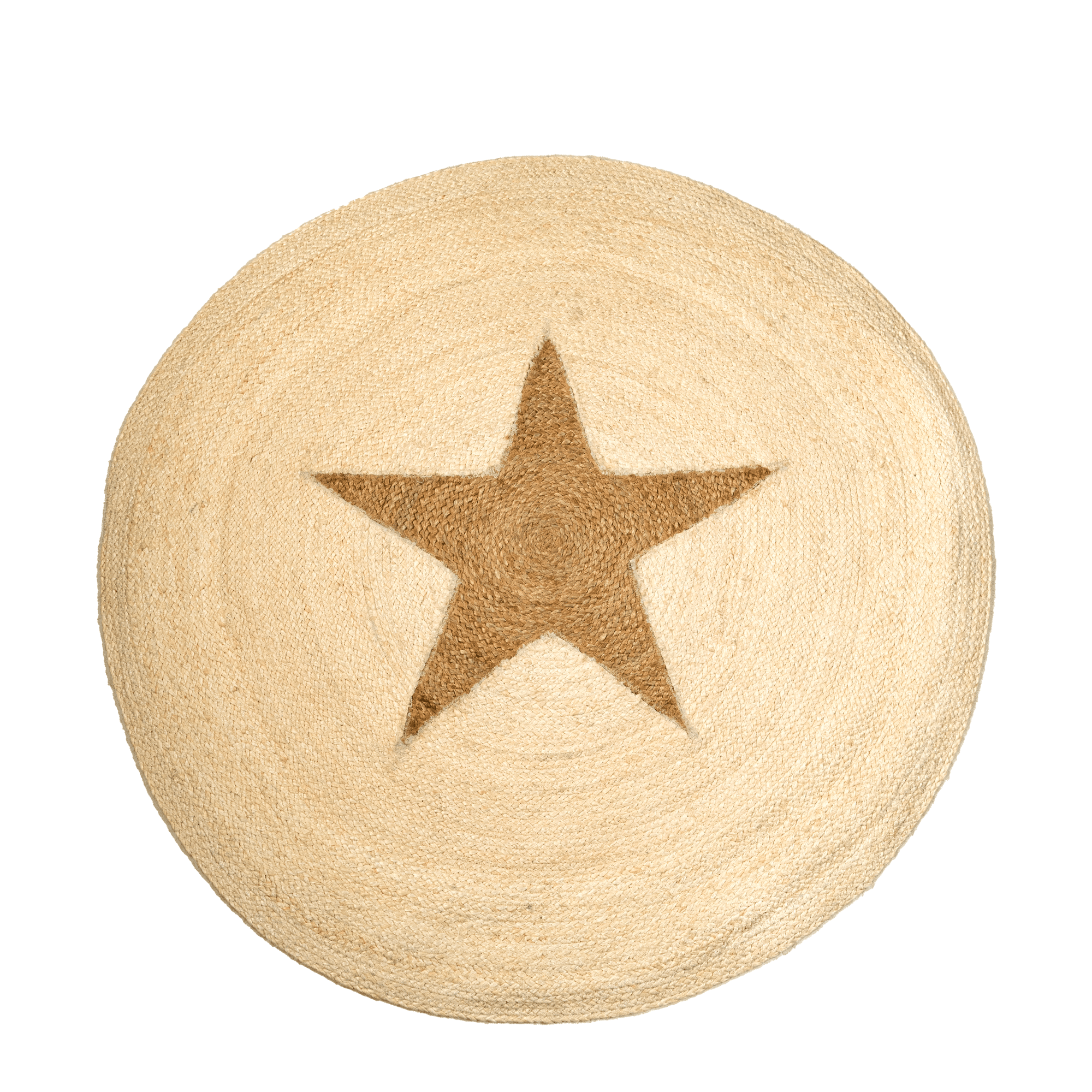 Handwoven Two-Tone Round Star Jute Mat (ICJMR11) (4)