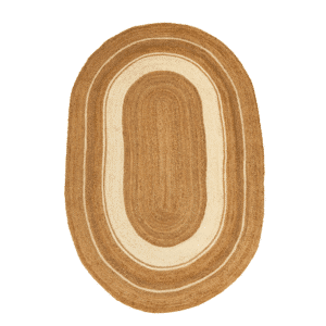 Hand-Woven Oval Natural Jute Rug (ICJMR23) (1)