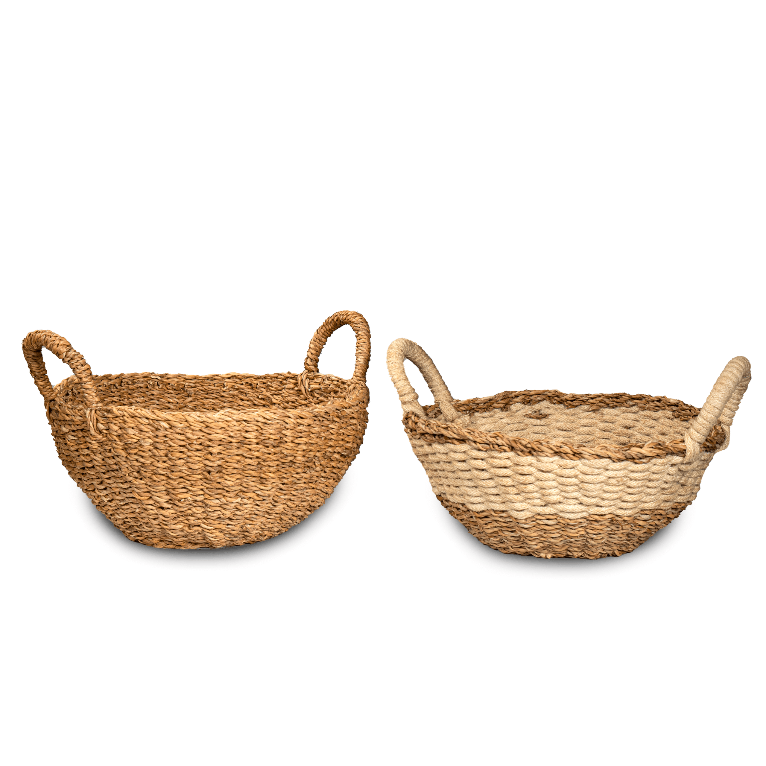 Tapered Seagrass Bowl Basket with Handles- ICSGHFB9 (3)