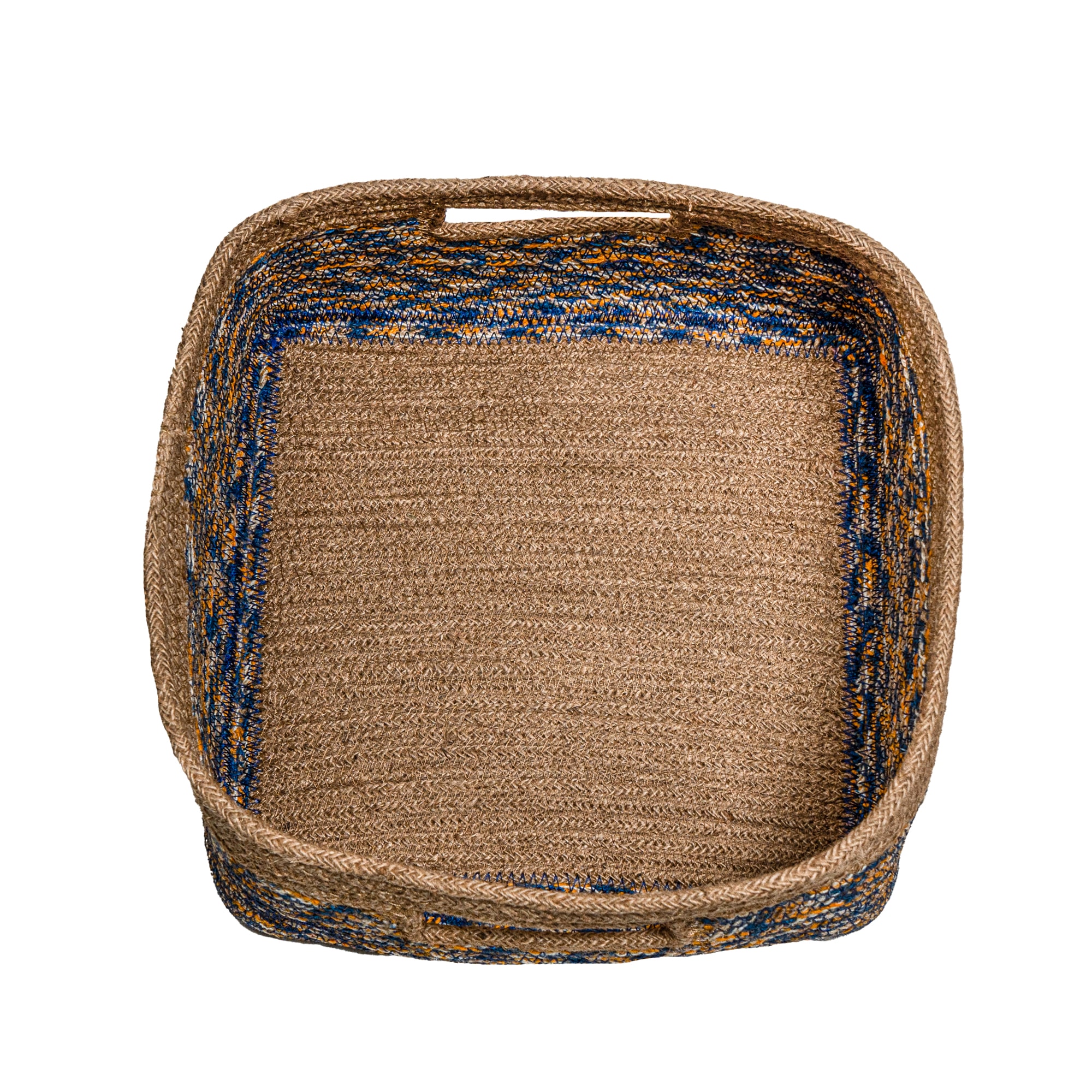 Multi-colored Jute Basket With Built-in Handles ICJMB56 (3)