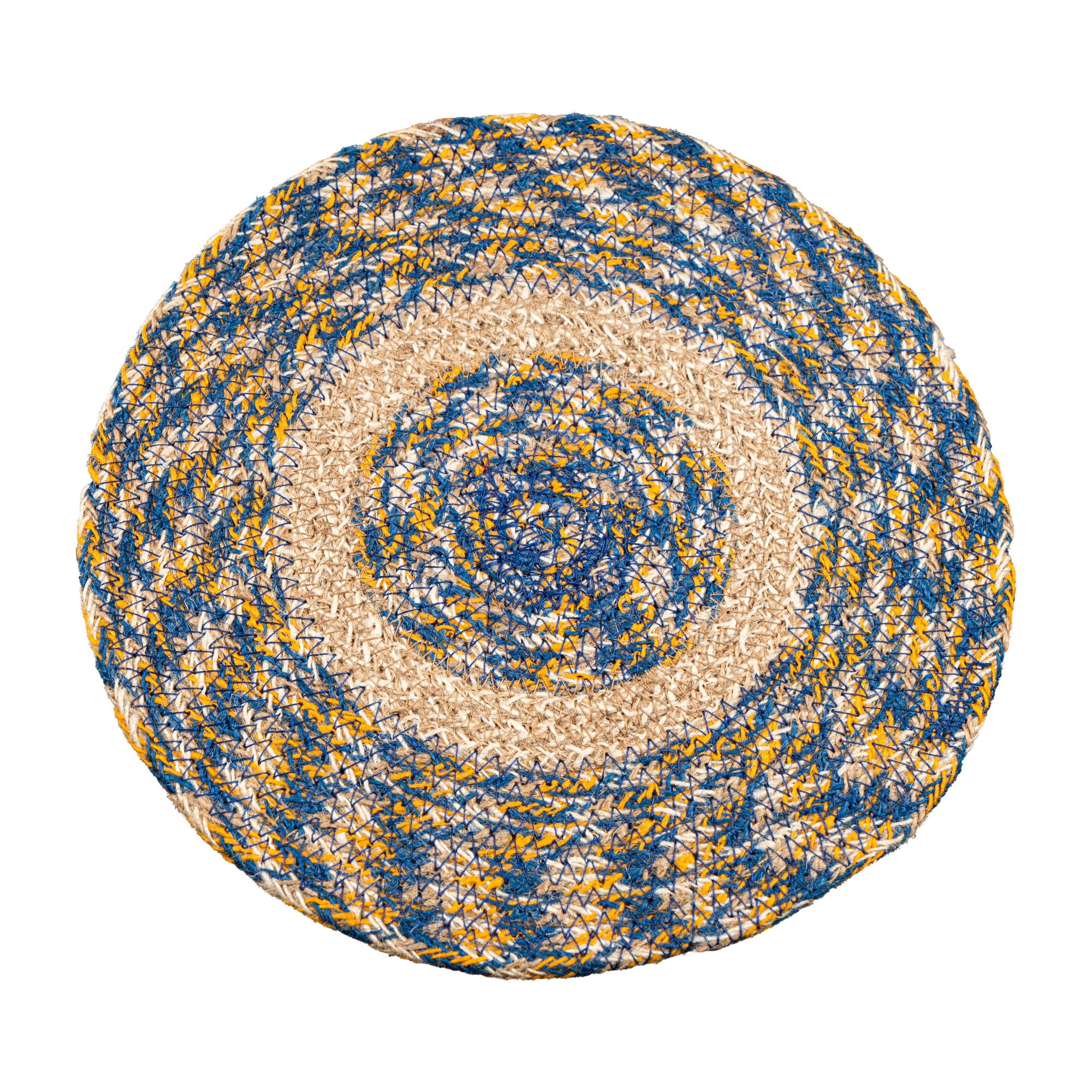 Round Braided Patterned Jute Mat- ICJMM55 (2)