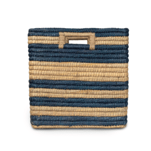 Rectangular Hand-Woven Kans Grass Storage Tray with Built-in Handles - ICKGHB15 (1)