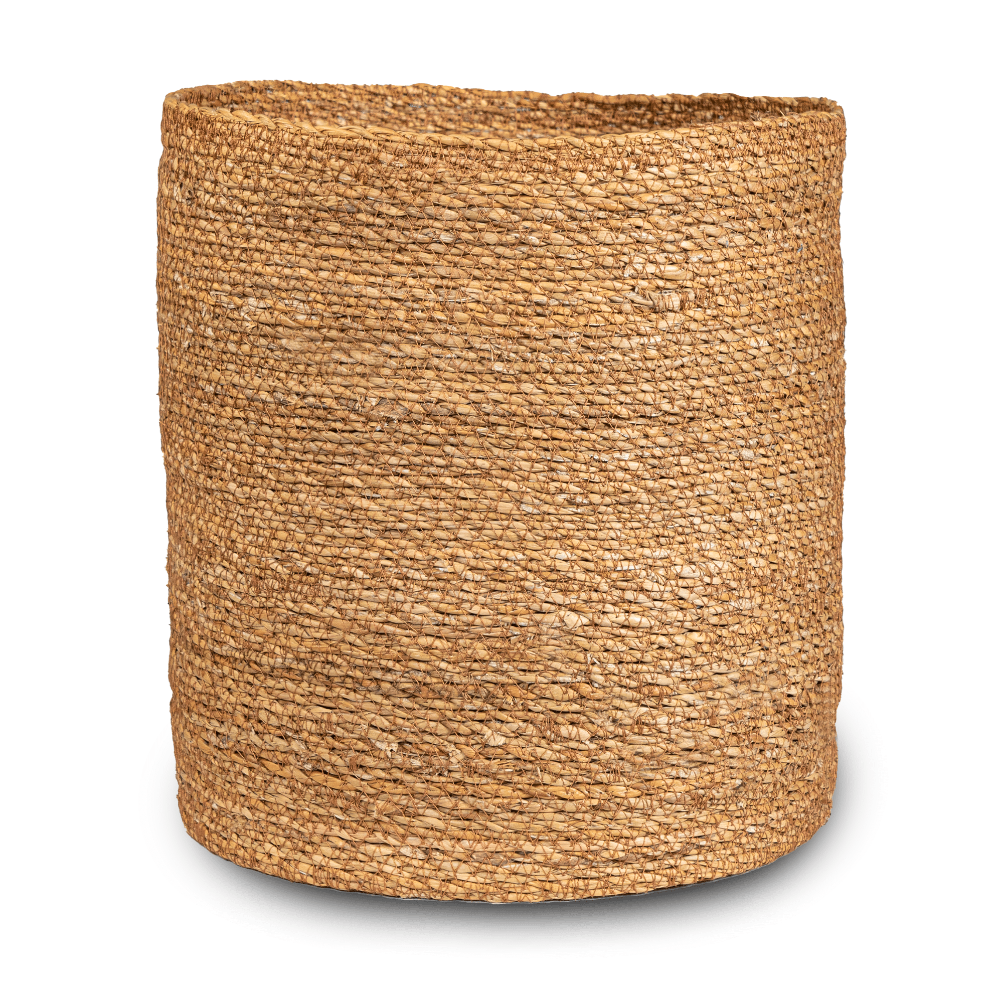 Tall Cylindrical Seagrass Laundry Hamper Basket (1)