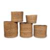 Tall Cylindrical Seagrass Laundry Hamper Basket (3)