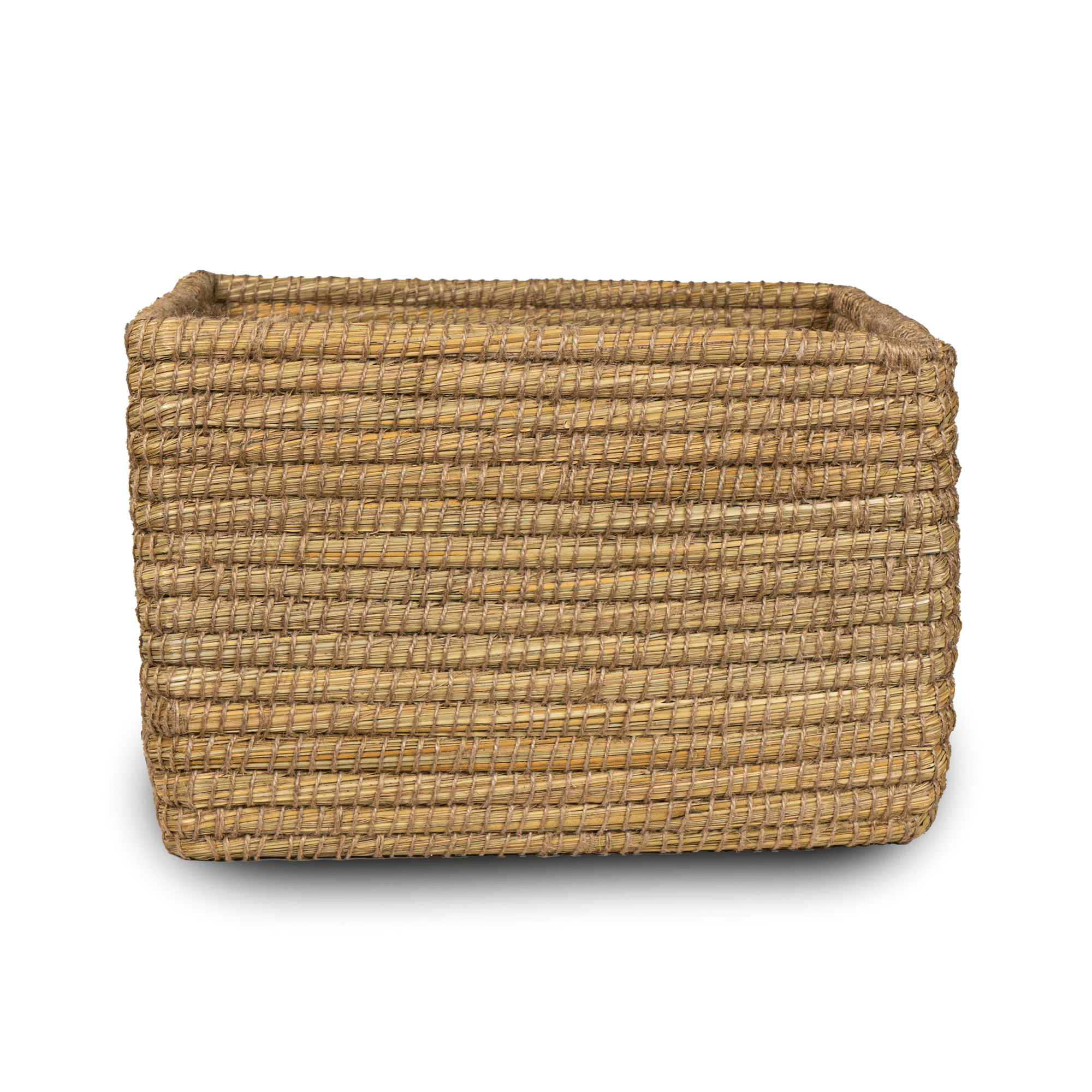 Rustic Hand-Woven Kans Grass Storage Tray, Large & Medium (1)