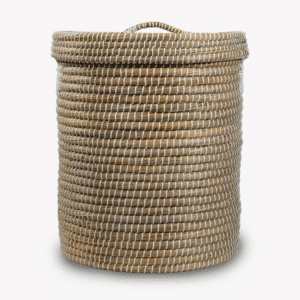 Multipurpose Cylindrical Storage Basket with Lid (1)