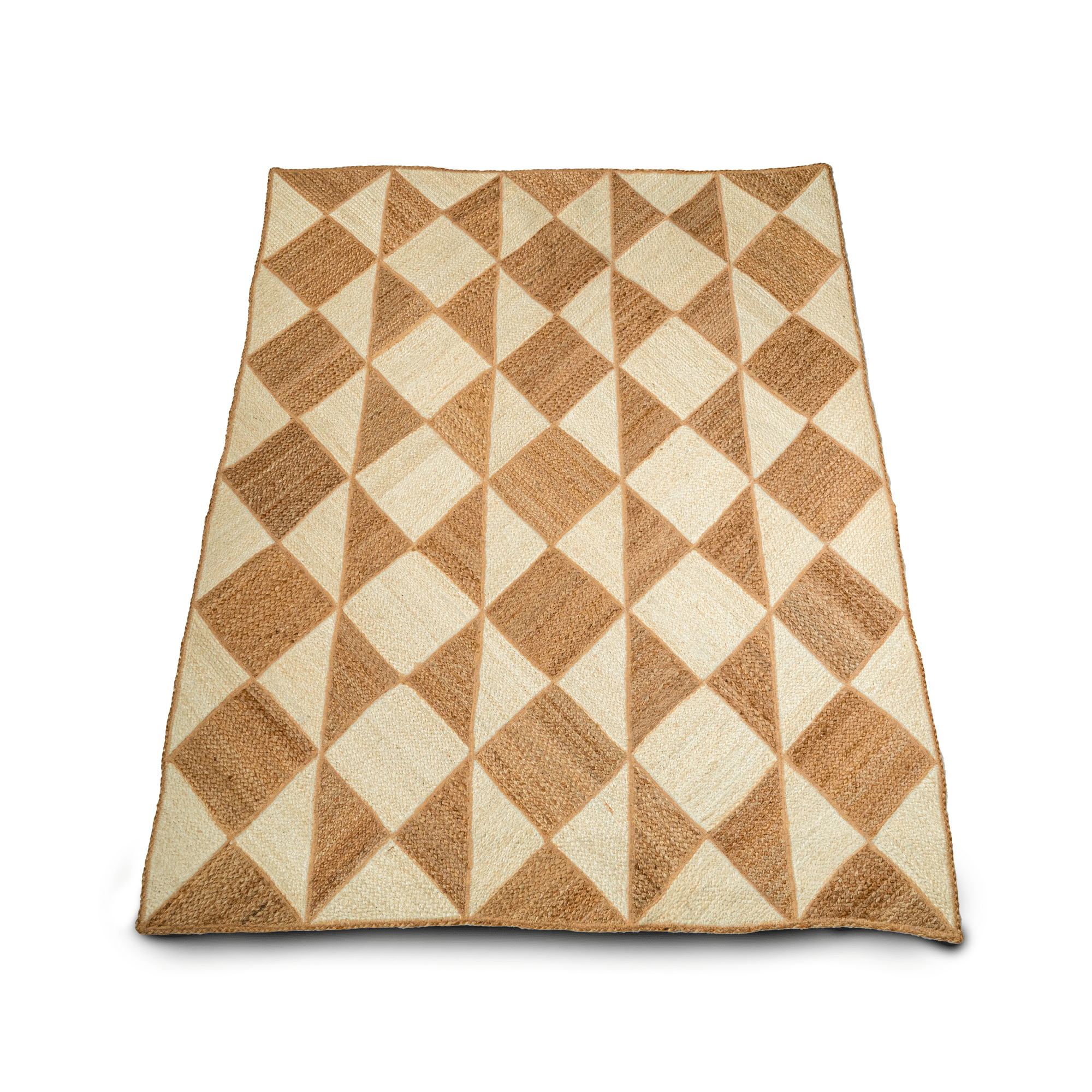 Two-Tone Geometric Jute Carpet (1)