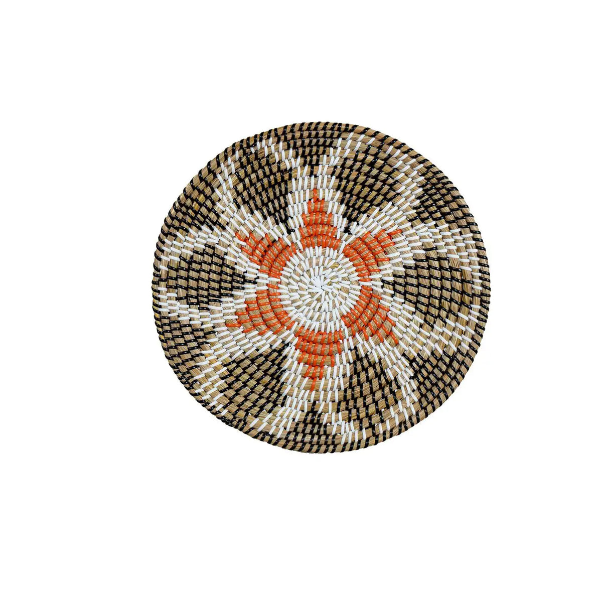 Set of 5 Rustic Multicolor Jute Style Kansgrass Wall Mats