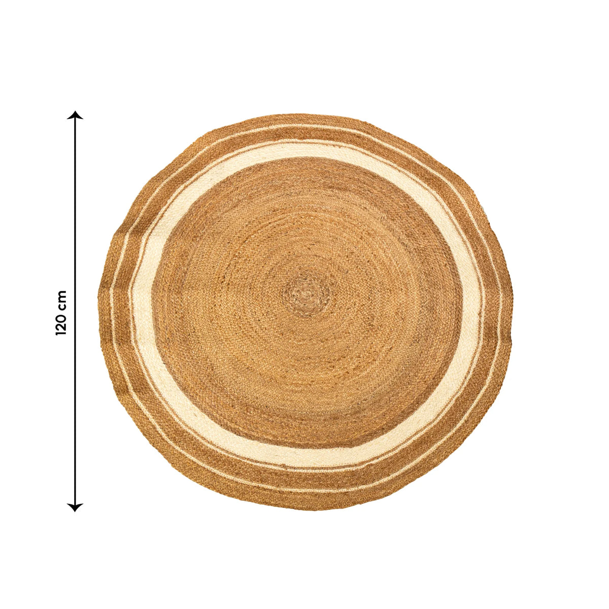 Round Braided Dichromic Boho Jute Mat