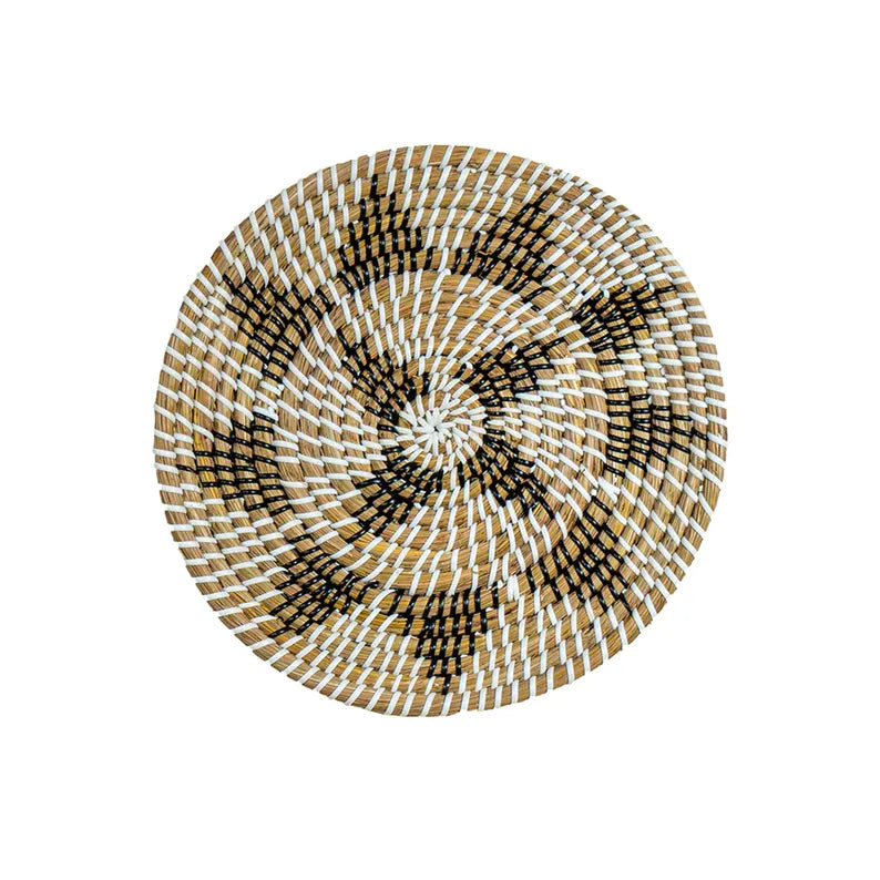 Rustic Multicolor Jute style Kansgrass Wall Mat Set of 5
