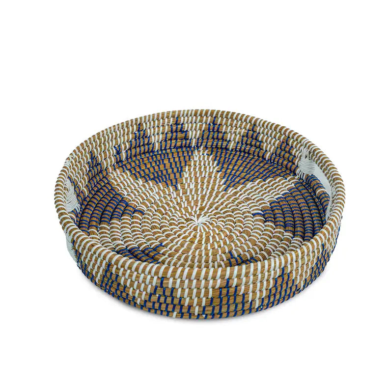 Jute Style Handwoven Kansgrass Tray Set of 3