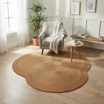 Handwoven Flower Jute Doormat