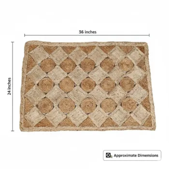 woven jute door mat