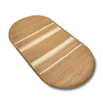 Oval Jute Mat hand woven