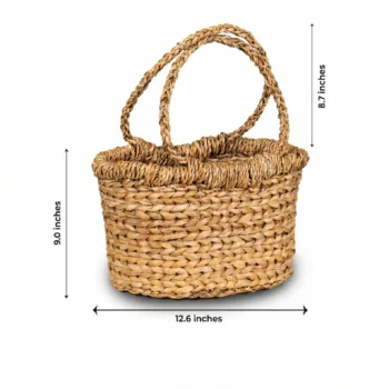 oval seagrass basket sizing