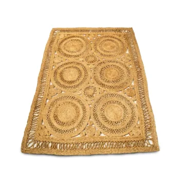 natural hand woven jute rug