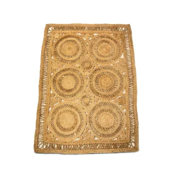 rectangular jute rug hand woven
