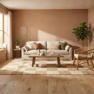checkered jute rug style guide