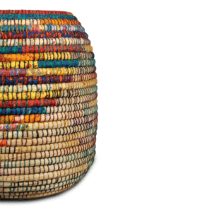 Multicolor Round-Bottom Kans Grass Storage Basket (3)