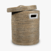 Multipurpose Cylindrical Storage Basket with Lid (2)
