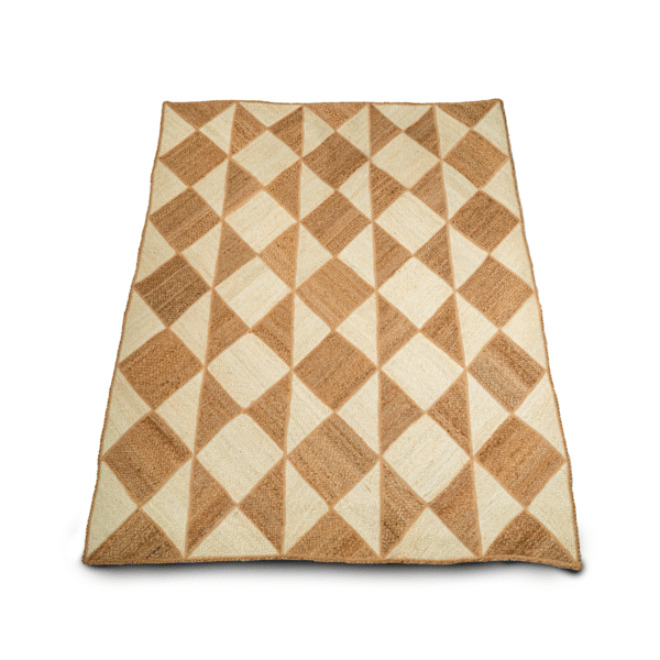 Two-Tone Geometric Jute Carpet (1)