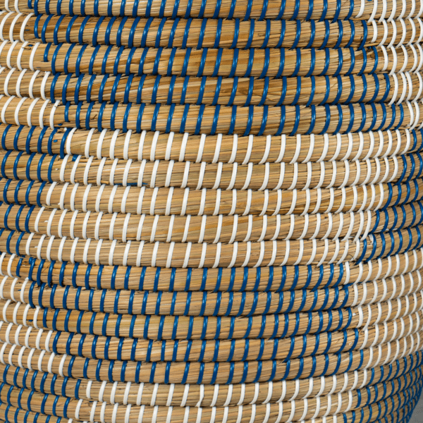 Kans Grass Patterened Round-Bottomed Basket with Lid - ICKGHB6 (4)