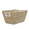 Plain Rectangular Jute Storage Basket with Carved Handles- ICKGHB18 (2)