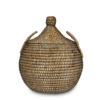 Round Hand-Woven Food Storage Basket with Stylish Lid- ICKGHB4 (1)