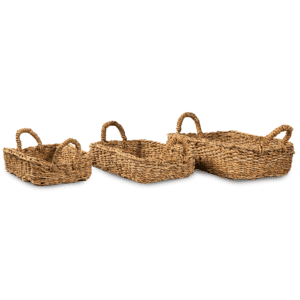 Seagrass Woven Fruit Basket with Handles - ICSGHFB7 (1)