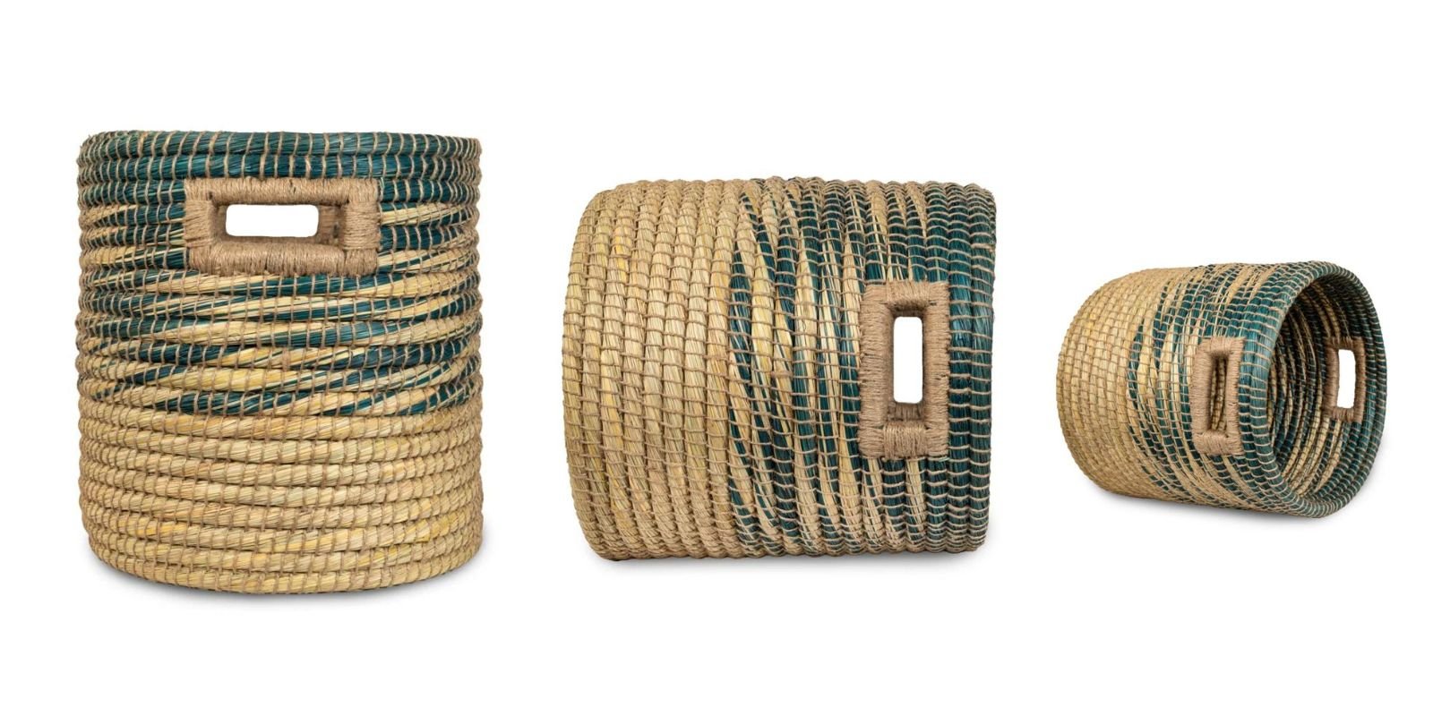 Multipurpose Kans Grass Circular Storage Basket Home Page