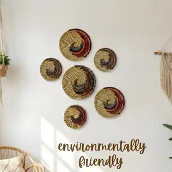 boho kansgrass wall mats set of 5