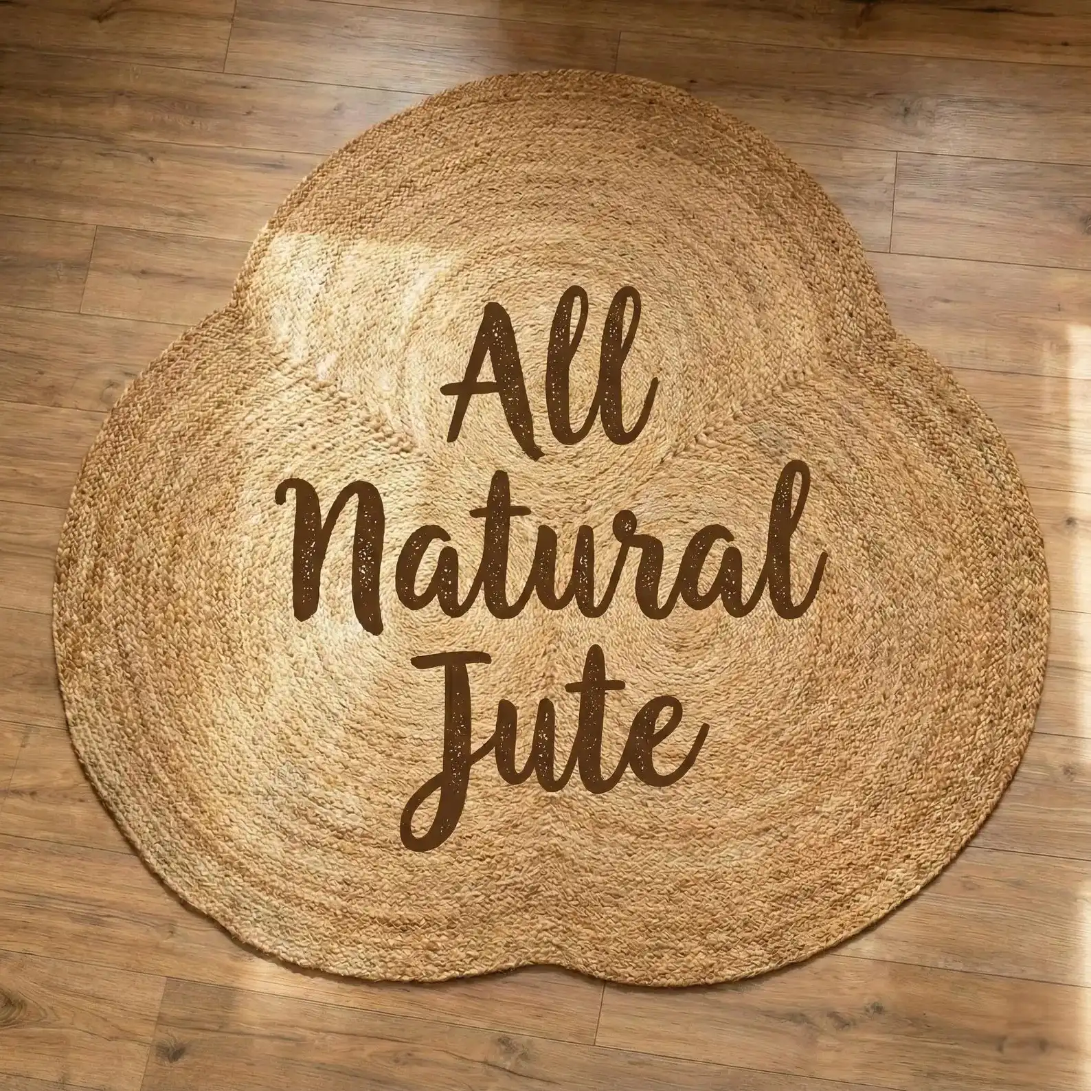 P20.3-Handwoven Flower Shape Jute Doormat