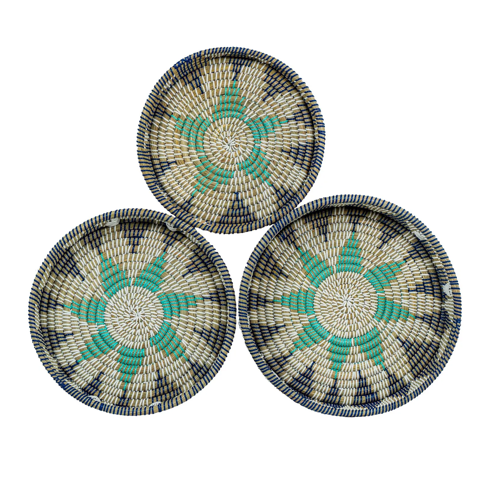 P24.7-Handwoven Jute Style Kansgrass Basket Tray Set of 3