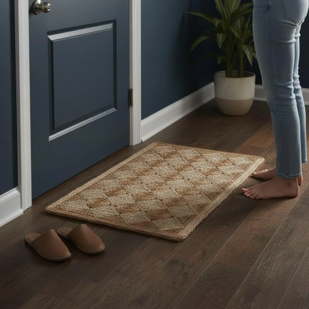 rectangular jute mat