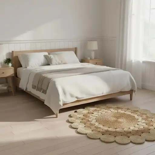 use of jute rugs in bedrooms