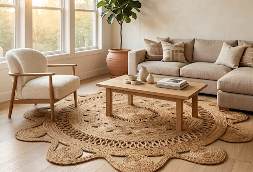 boho living room design ideas warm earthy colors
