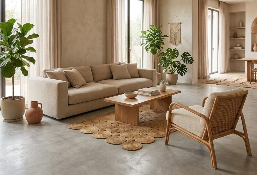 boho living room ideas open layout